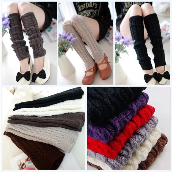 Black Knit Leg Warmers - Picture 2 of 3